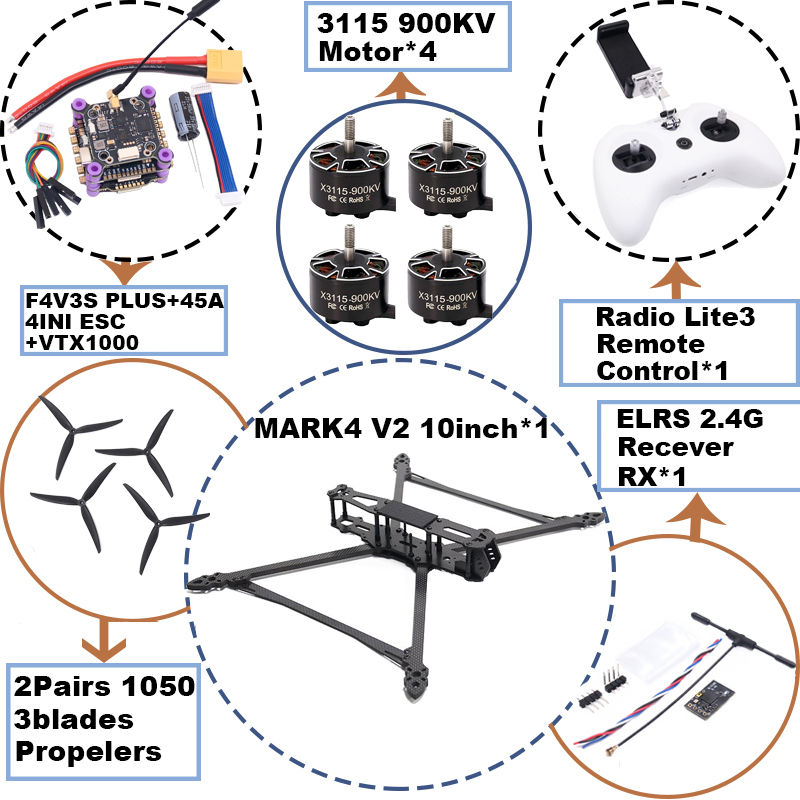 MARK4 V2 10 cali F4V3S/F4V3S P – Radiomaster Ranger 2.4Ghz Elrs Module recenzja i cena