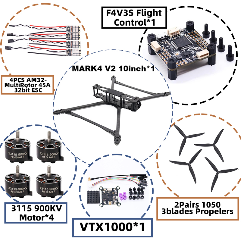 MARK4 V2 10 cali F4V3S/F4V3S P – Radiomaster Ranger 2.4Ghz Elrs Module recenzja i cena